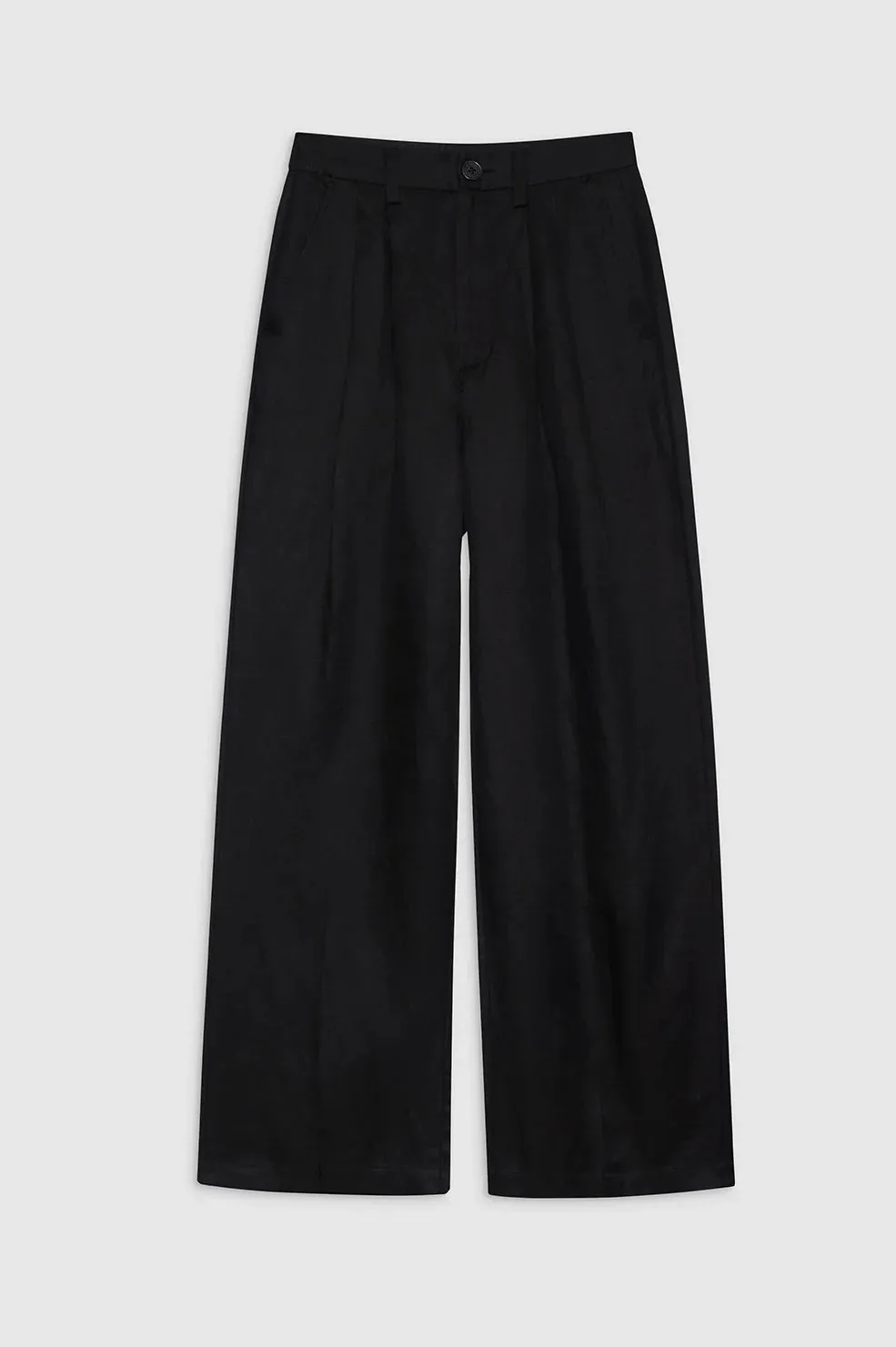 Carrie Cropped Pant - Black Linen Blend