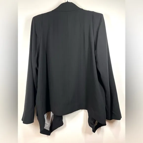 Cartonnier Women’s Black Single Breasted Open Front Blazer Size Large