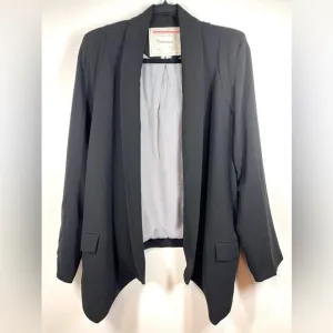 Cartonnier Women’s Black Single Breasted Open Front Blazer Size Large