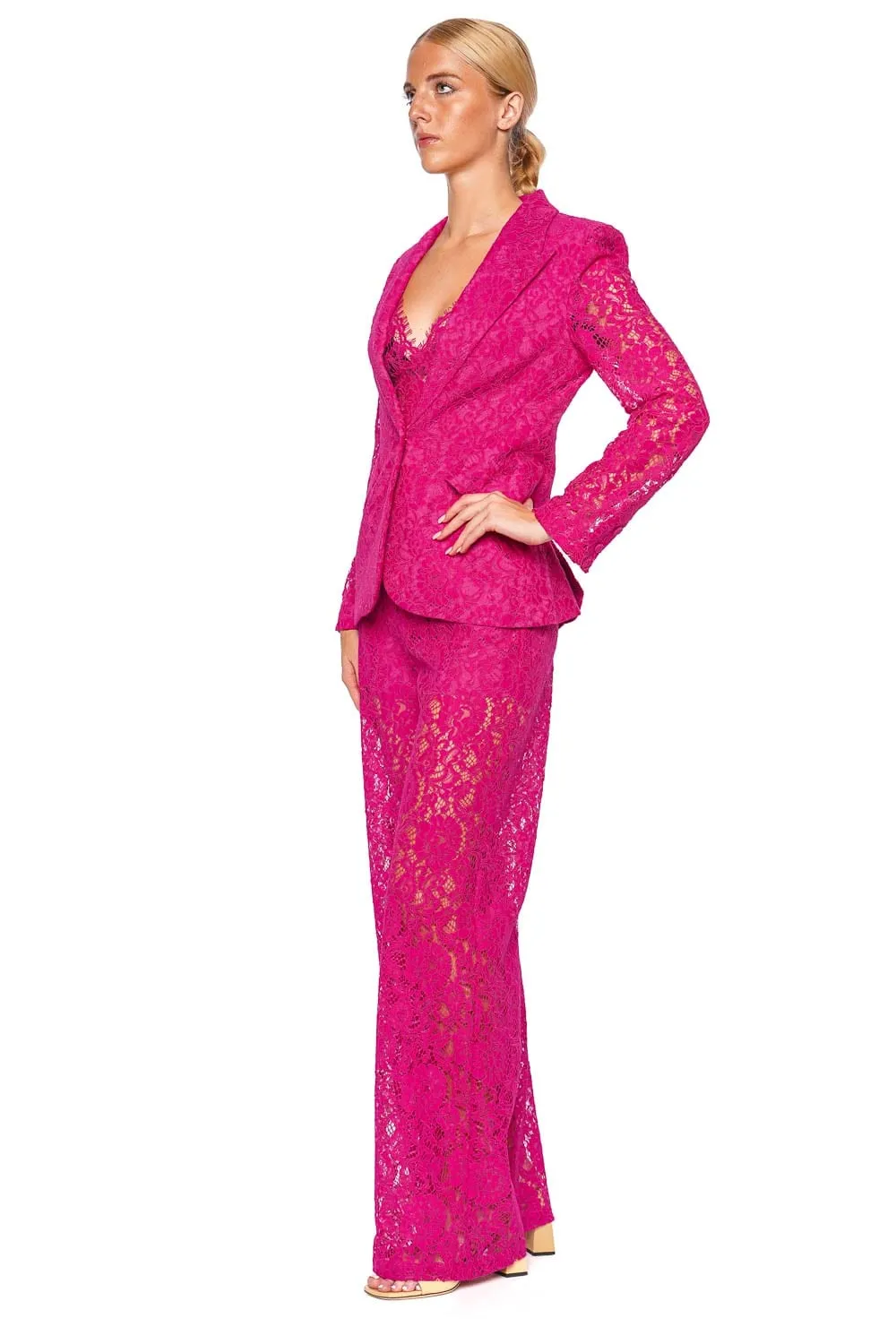 Chamberlain Lace Single Breasted Blazer