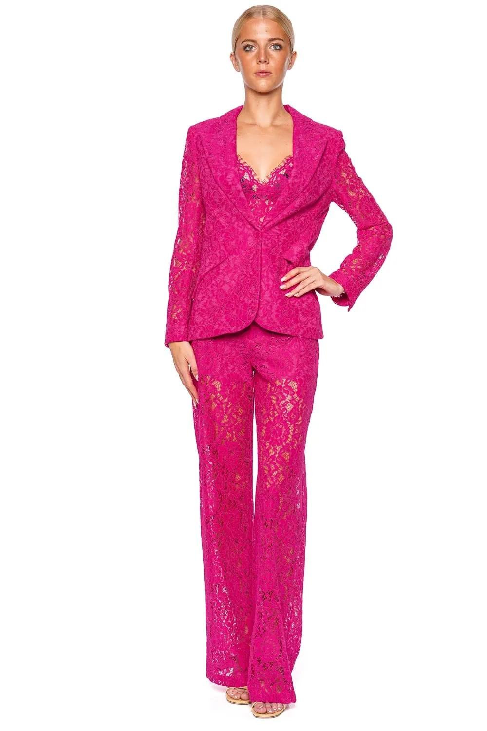 Chamberlain Lace Single Breasted Blazer