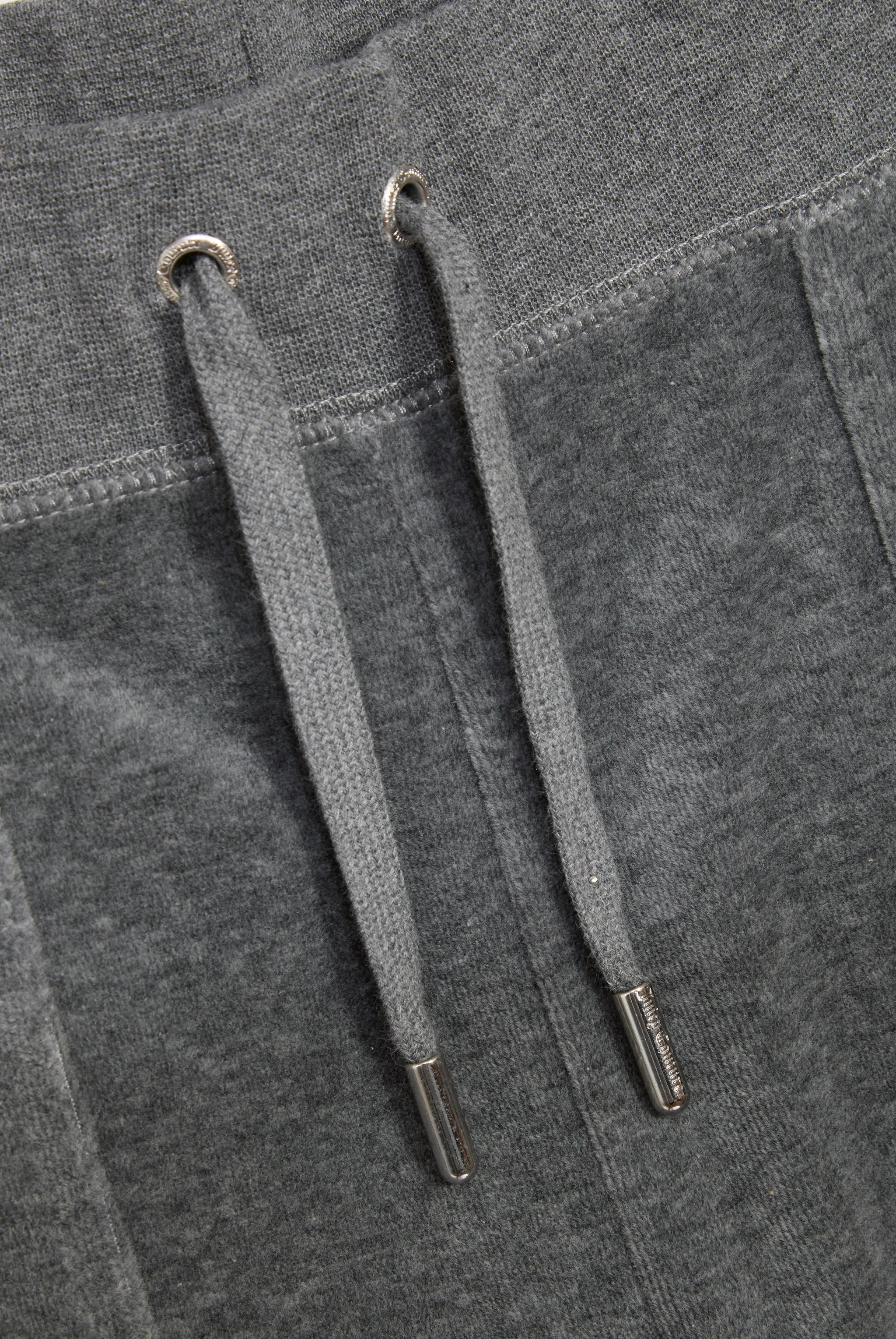 CHARCOAL MARL LOW RISE FLARE COTTON VELOUR TRACK PANT