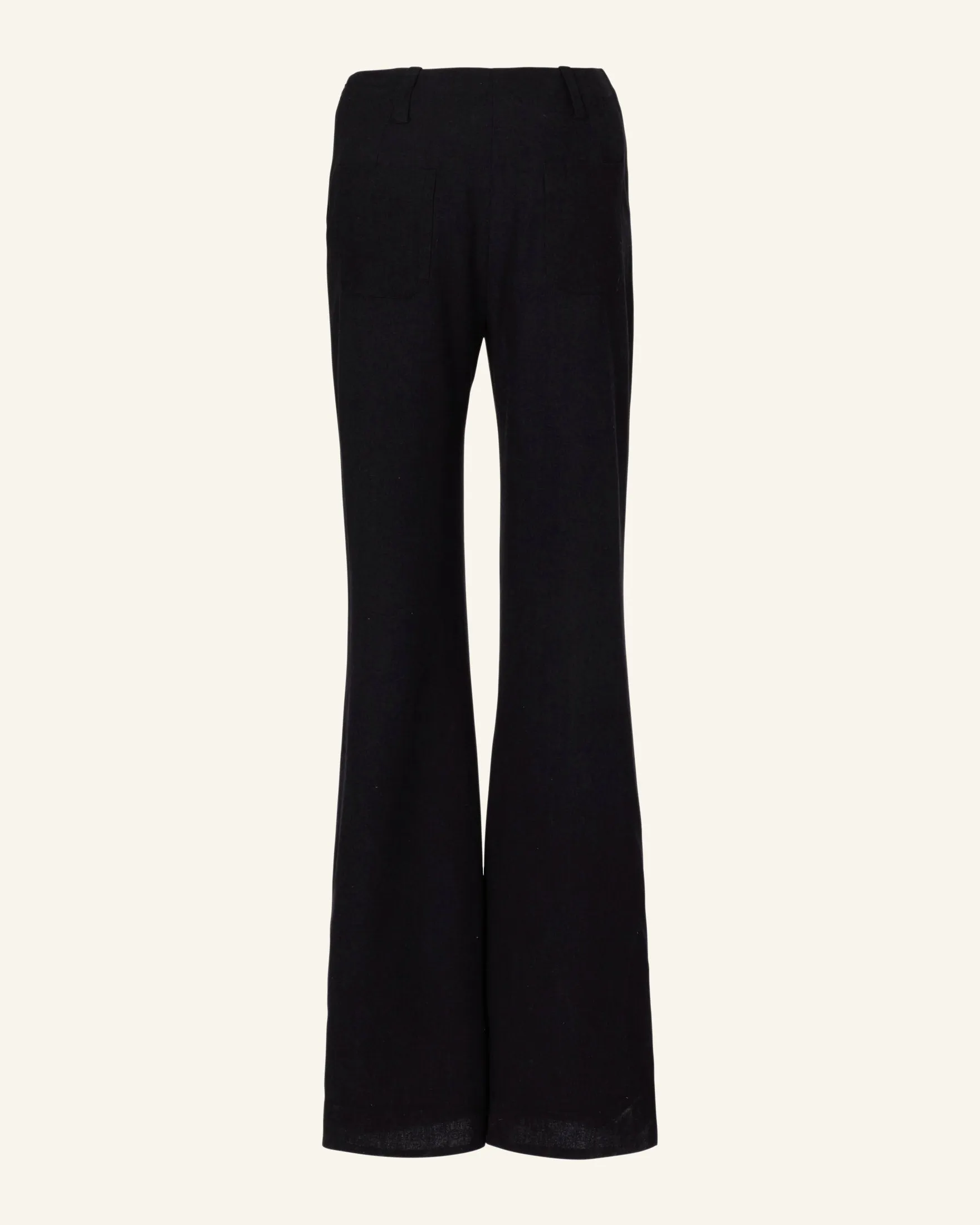 Charlie Black Bloom Embroidered Pant