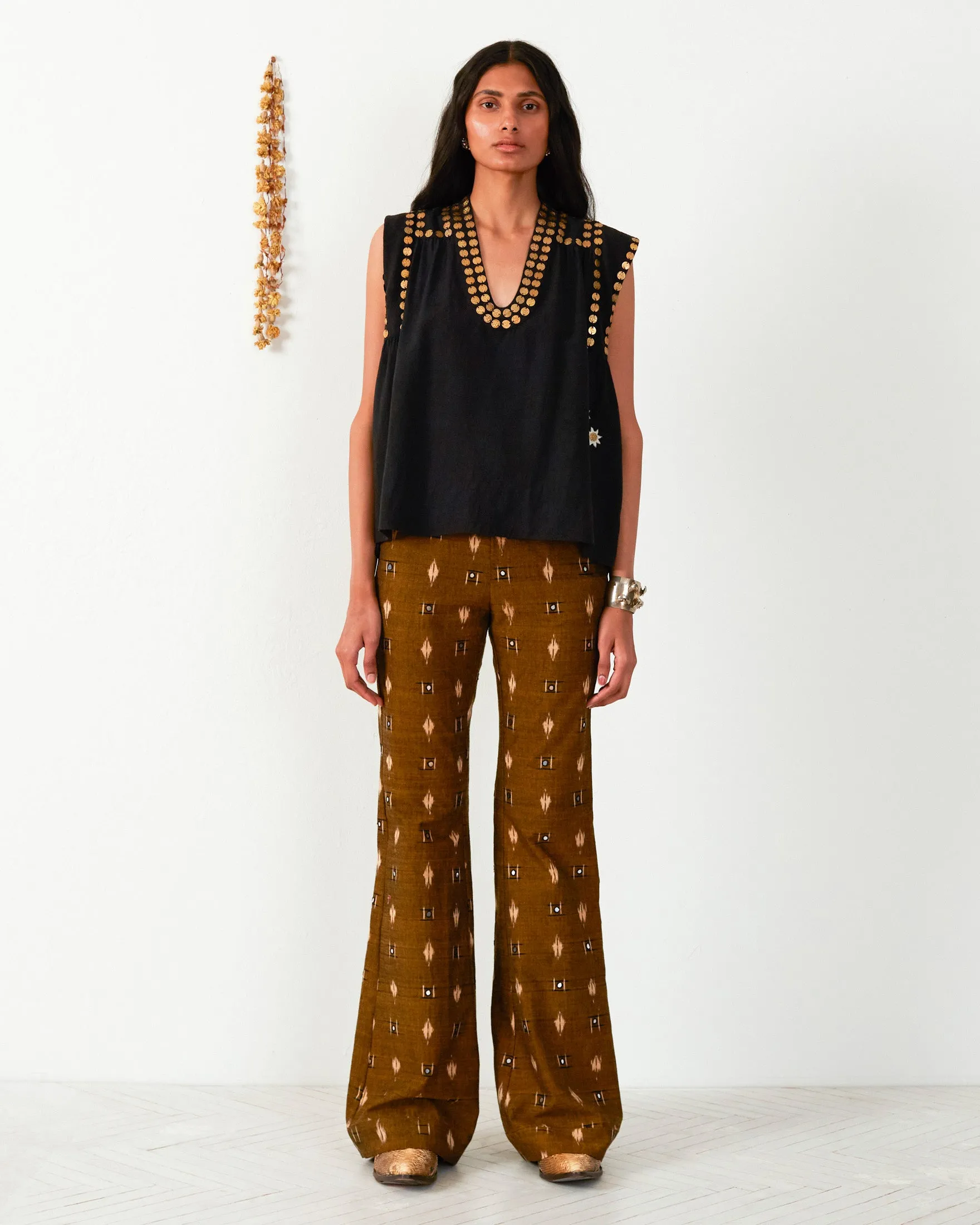 Charlie Bronze Ikat Mirror Pant