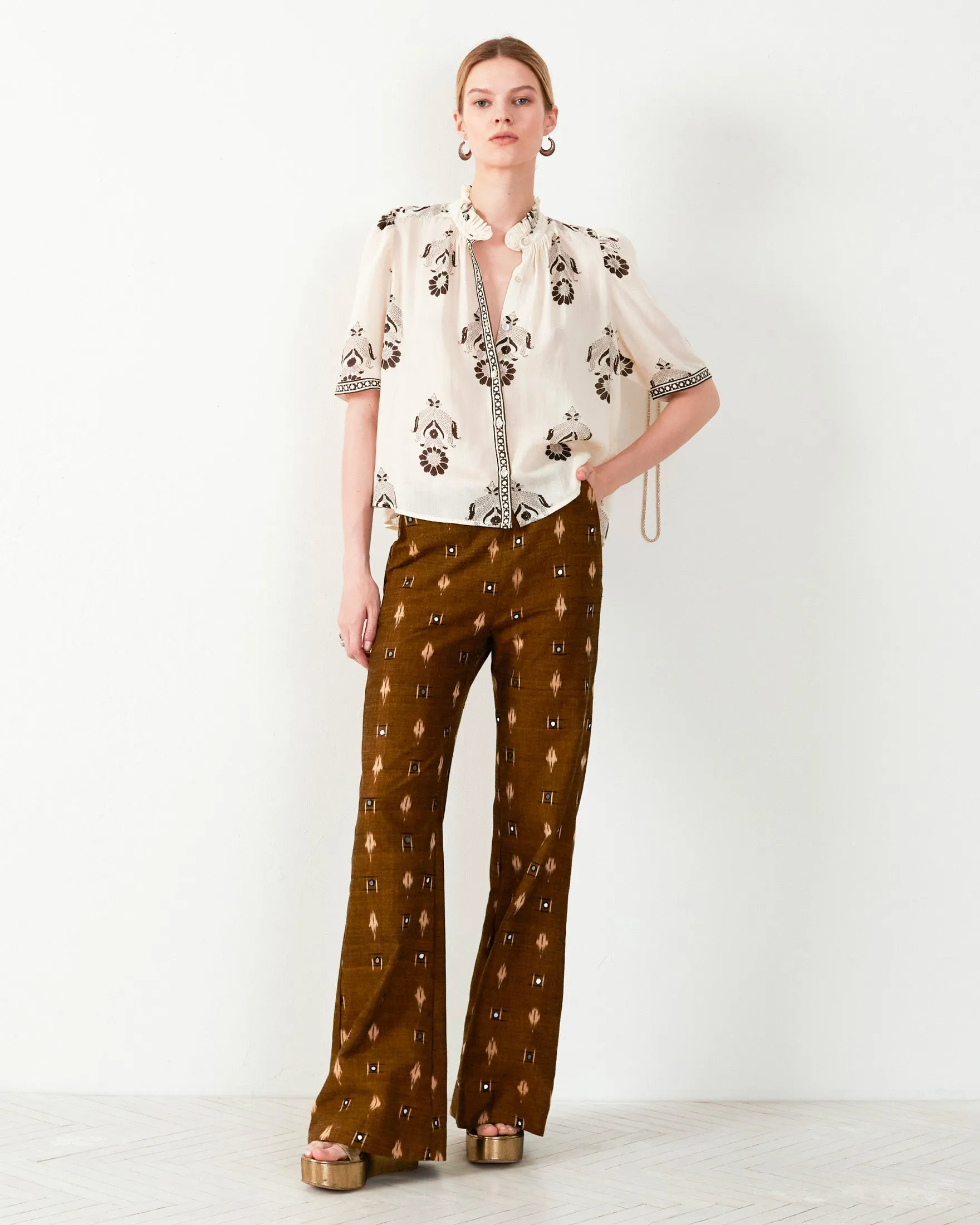 Charlie Bronze Ikat Mirror Pant