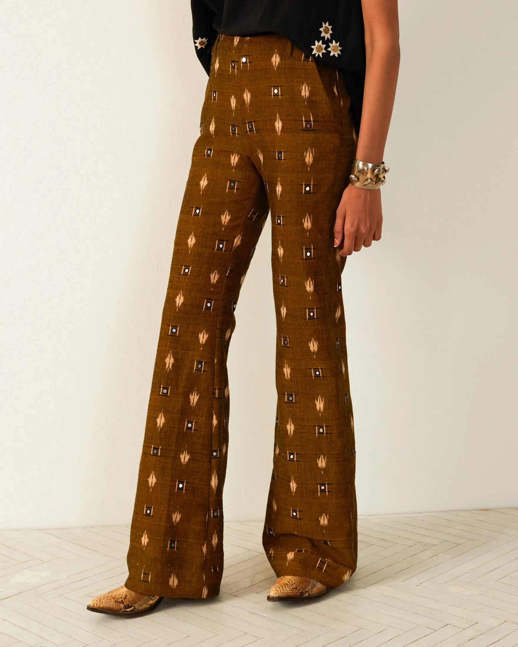 Charlie Bronze Ikat Mirror Pant