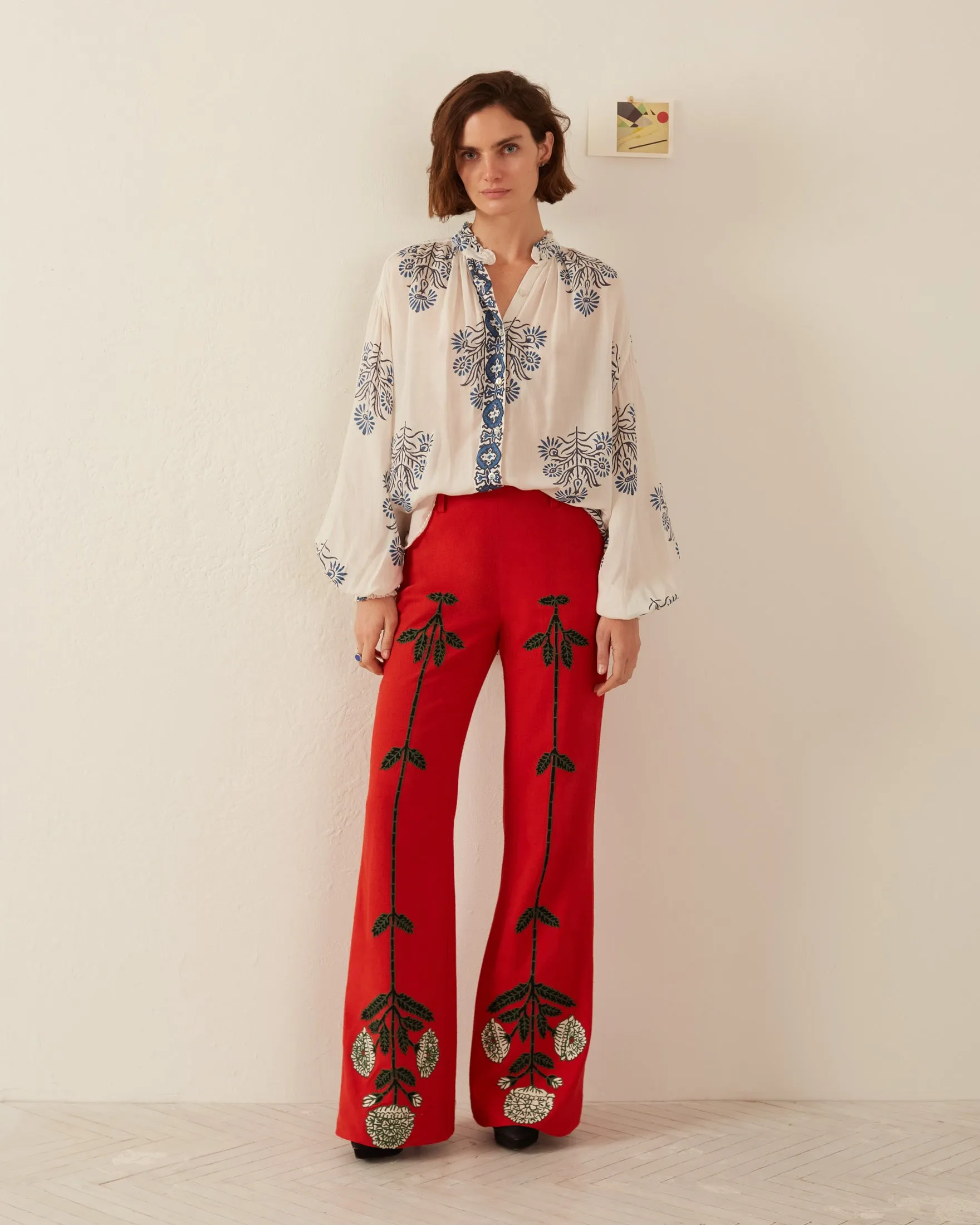 Charlie Red Bloom Pant