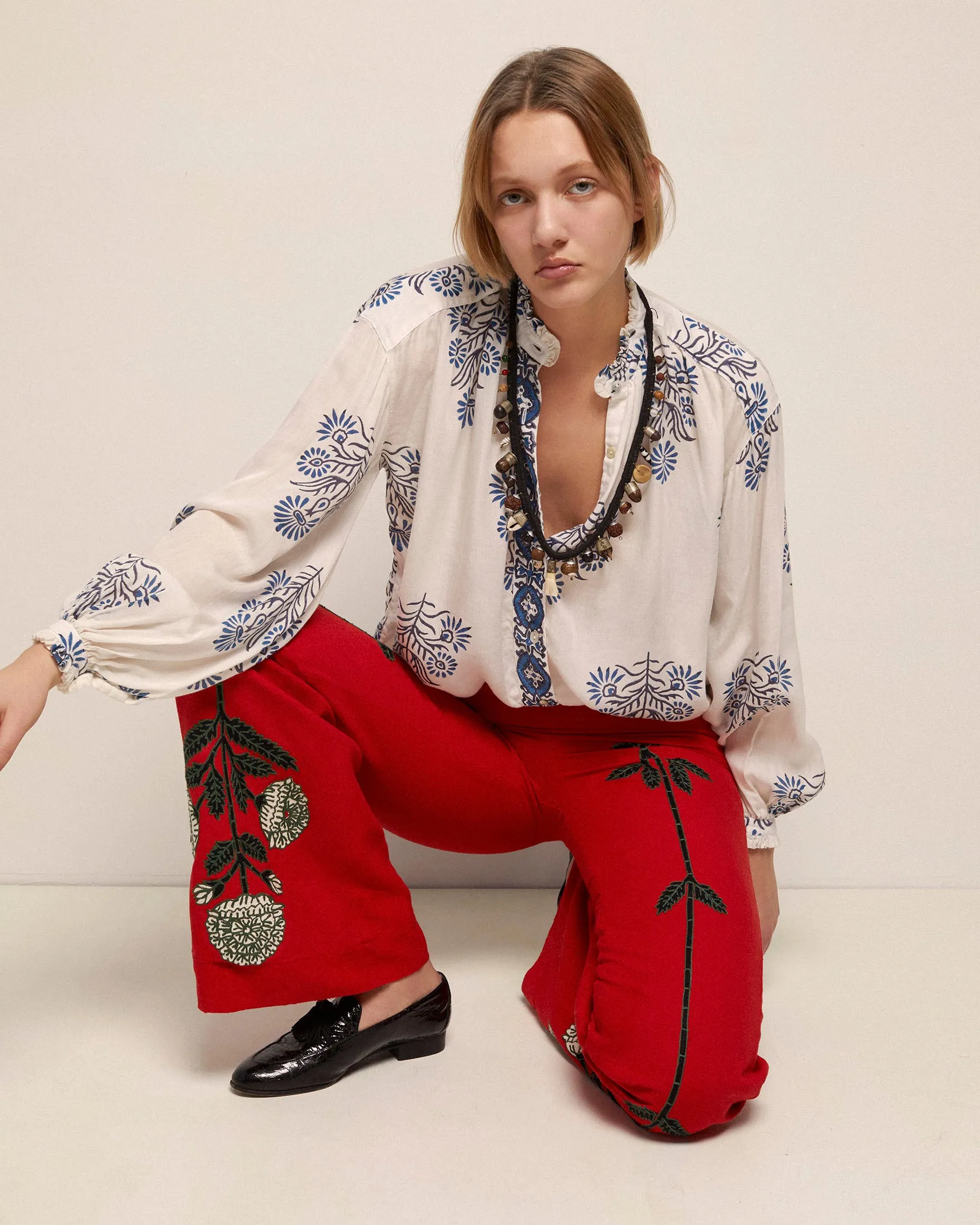 Charlie Red Bloom Pant