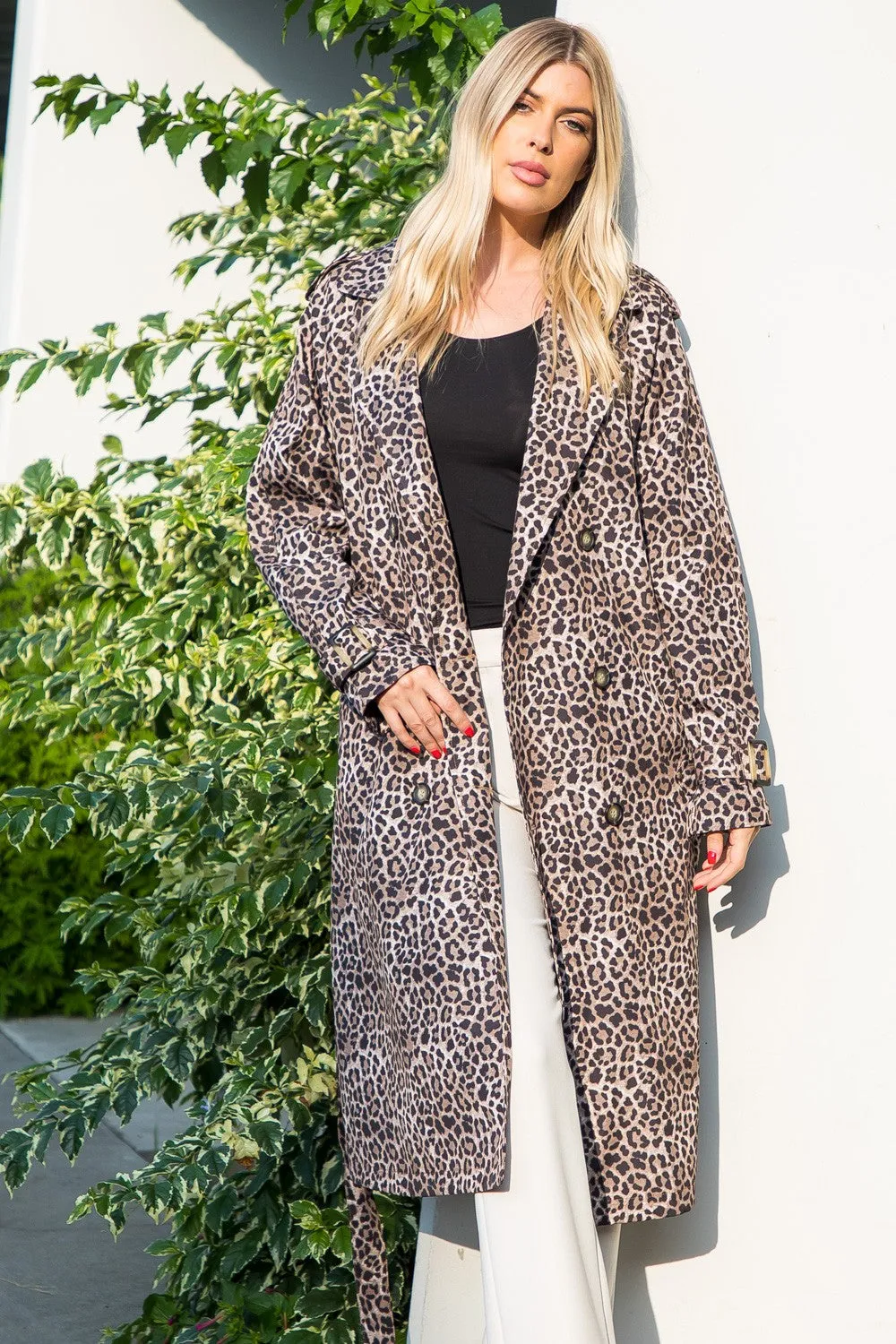 Cheetah Print Trench Coat