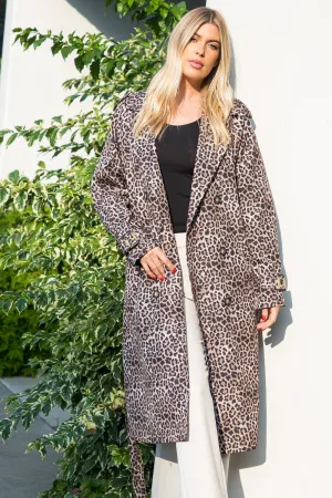 Cheetah Print Trench Coat