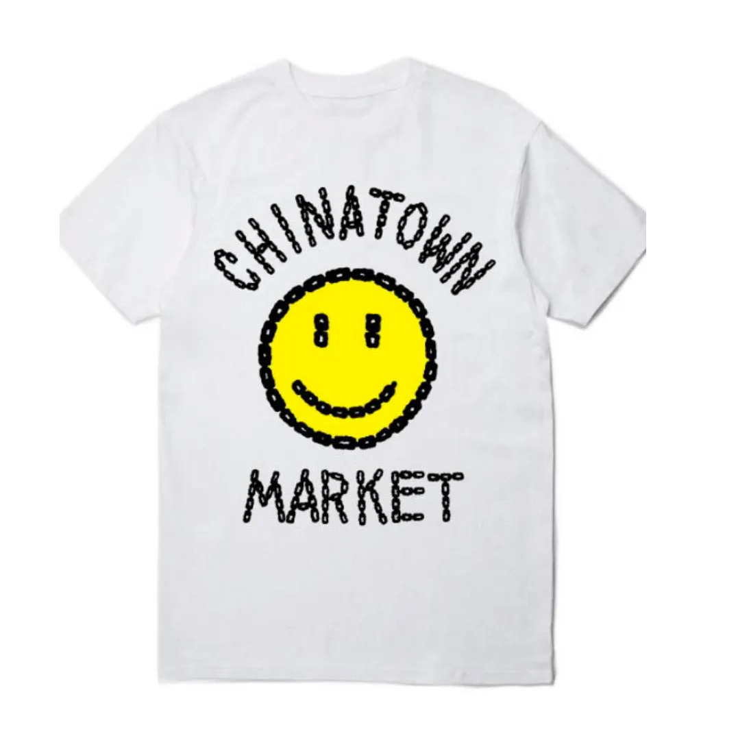 Chinatown Market SMILEY LOGO CHAIN T-SHIRT (White)