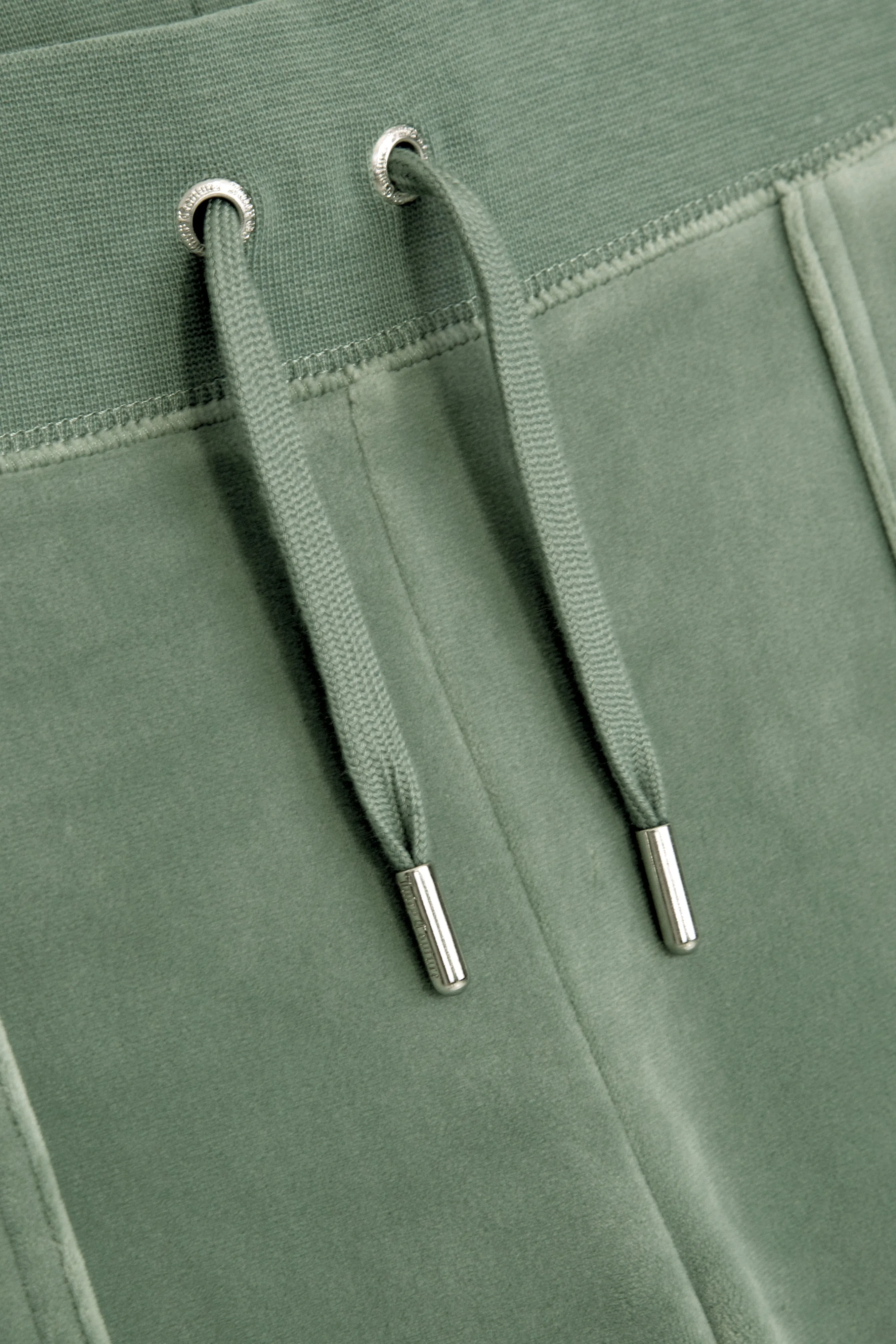 CHINOIS GREEN LOW RISE FLARE CLASSIC VELOUR TRACK PANT