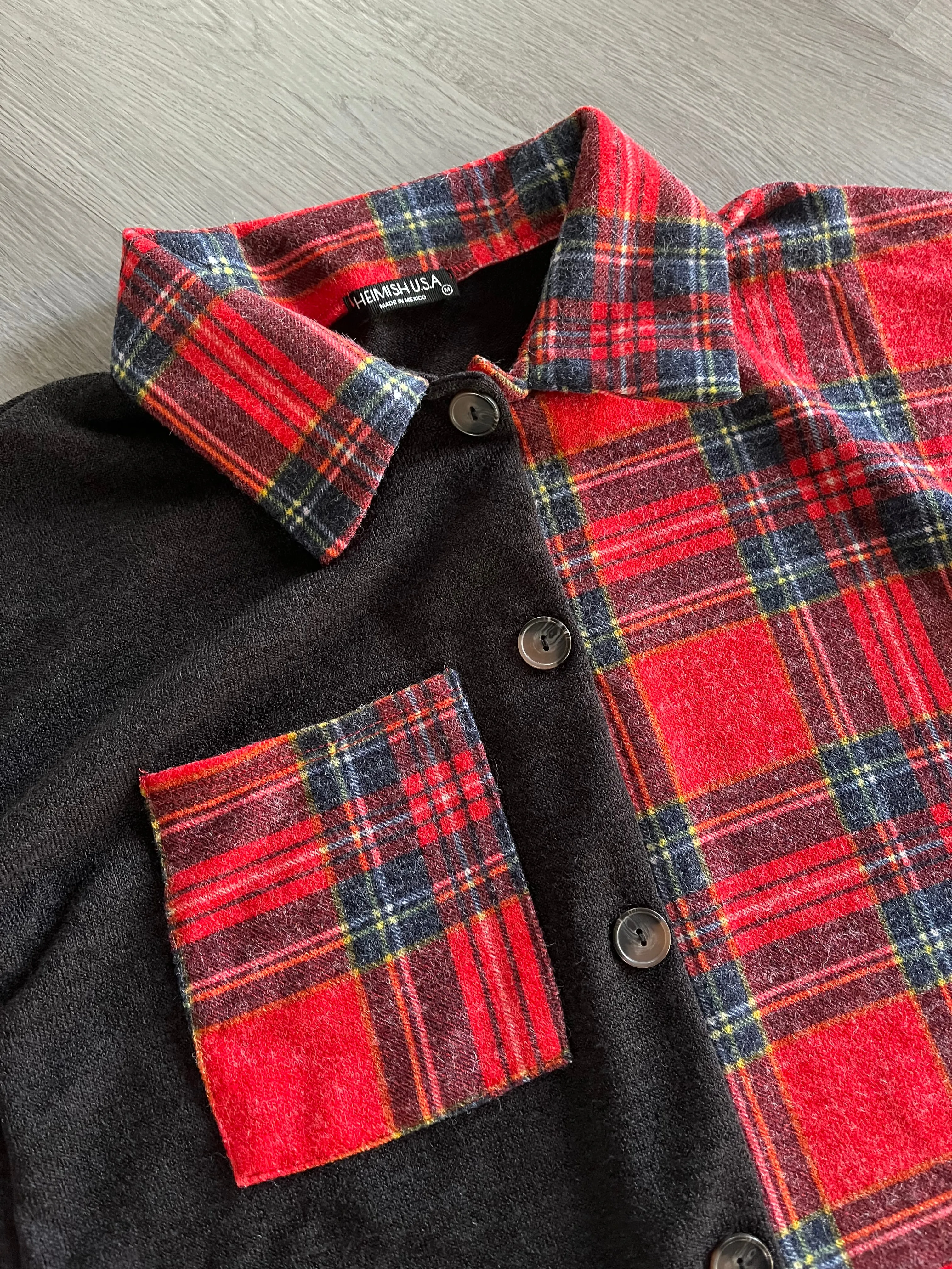 Christmas Plaid Button Up Shacket