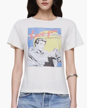CLASSIC "TO THE MOON" TEE IN VINTAGE WHITE