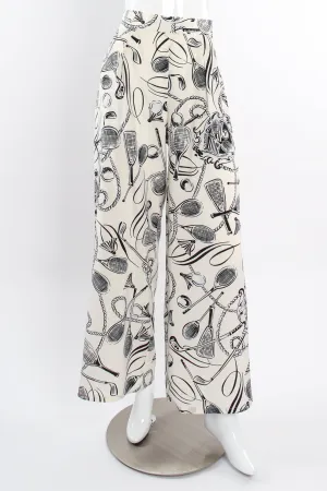 Club Sport Print Silk Pant