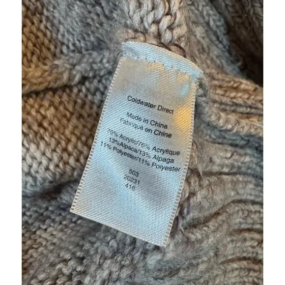 Coldwater Creek Winter Mix Duster Long Cardigan Sweater Gray Women's Small S