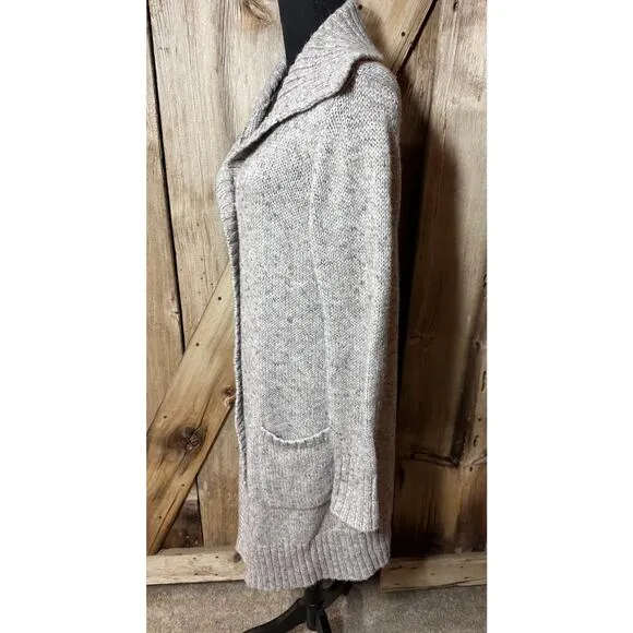 Coldwater Creek Winter Mix Duster Long Cardigan Sweater Gray Women's Small S
