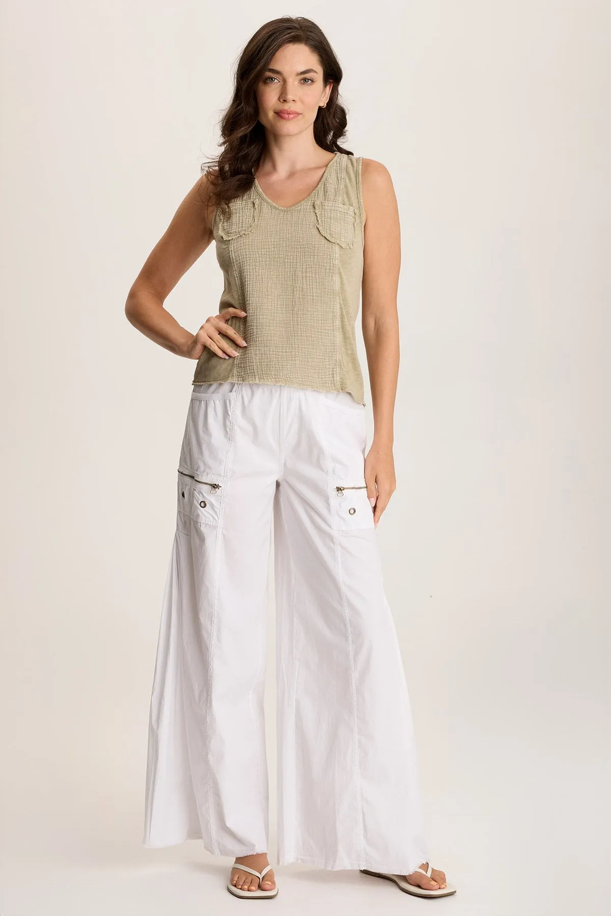 Coline Poplin Wide Leg Pant