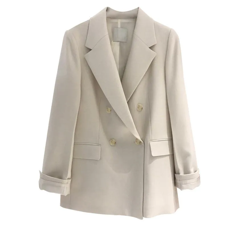 Cream Double Breasted Blazer