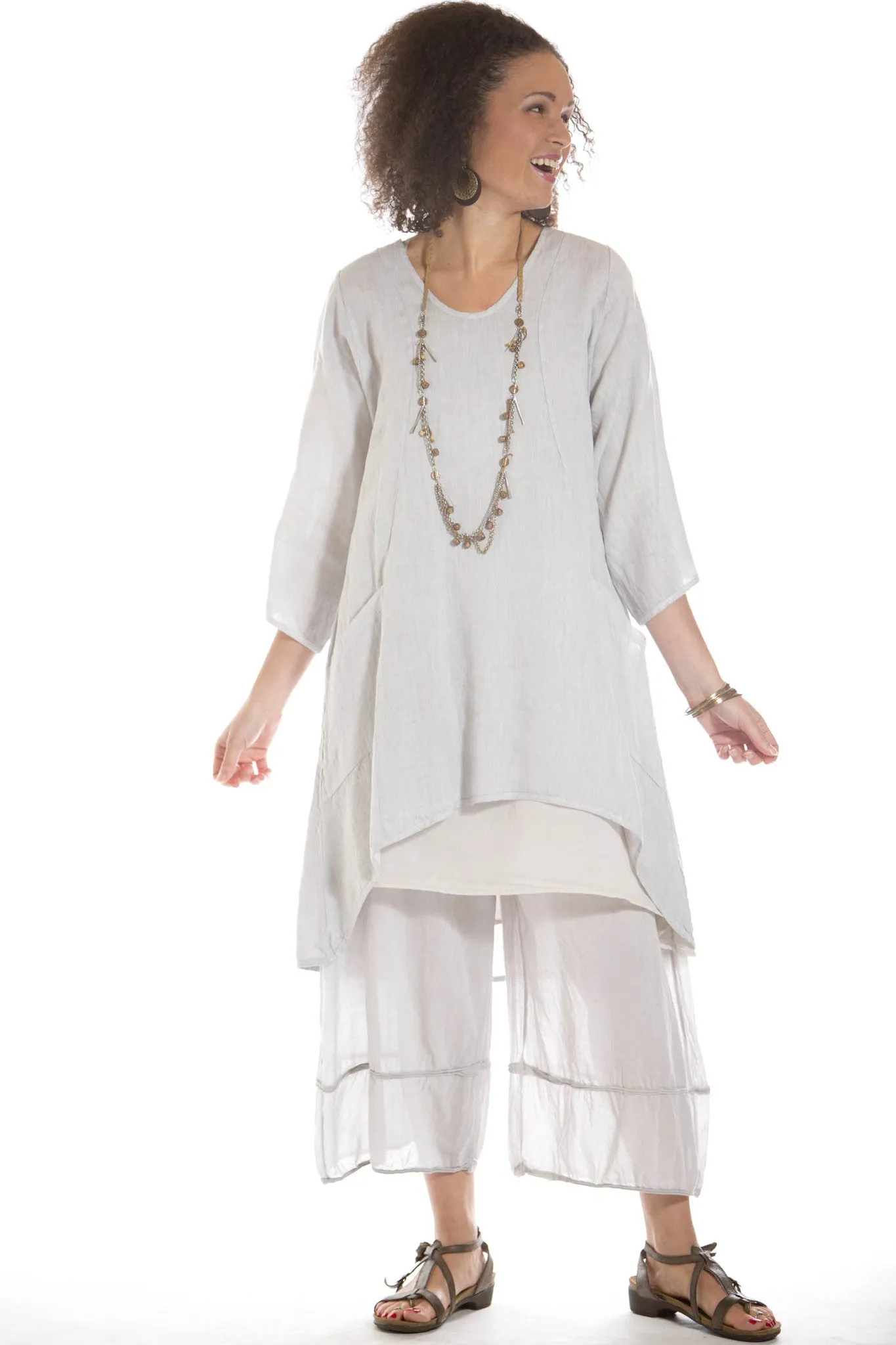 Cropped Lawn Pant UnPrinted-Blue Fish Clothing