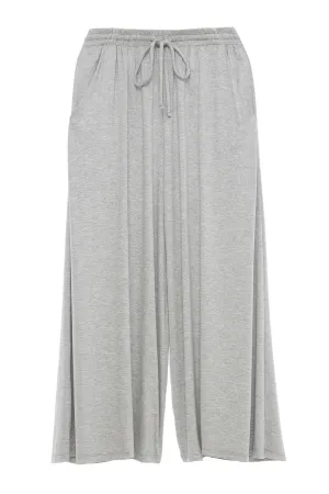 Darby Cropped Wide Leg Pant Heather Grey