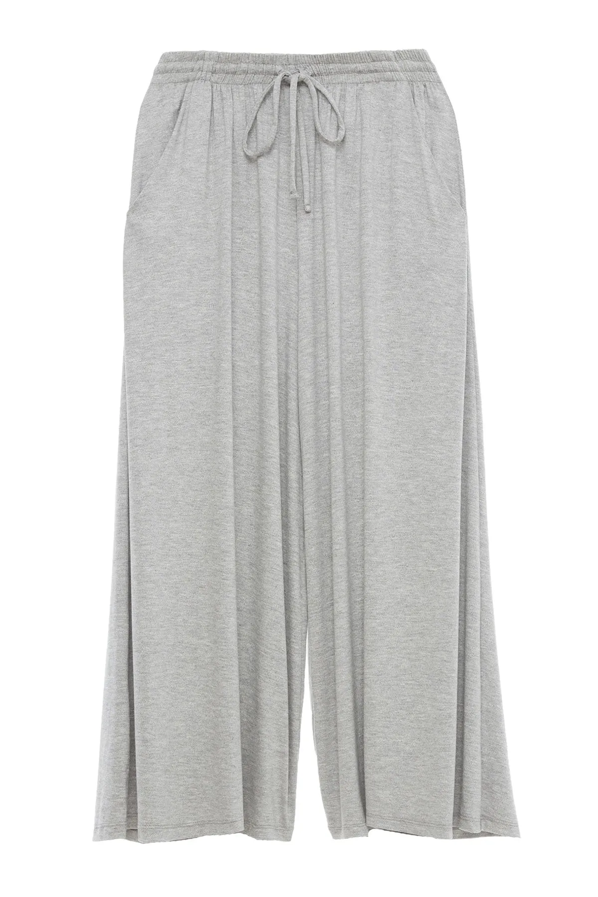 Darby Cropped Wide Leg Pant Heather Grey
