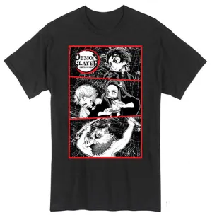 DEMON SLAYER - GROUP GRITTY PANELS T-SHIRT