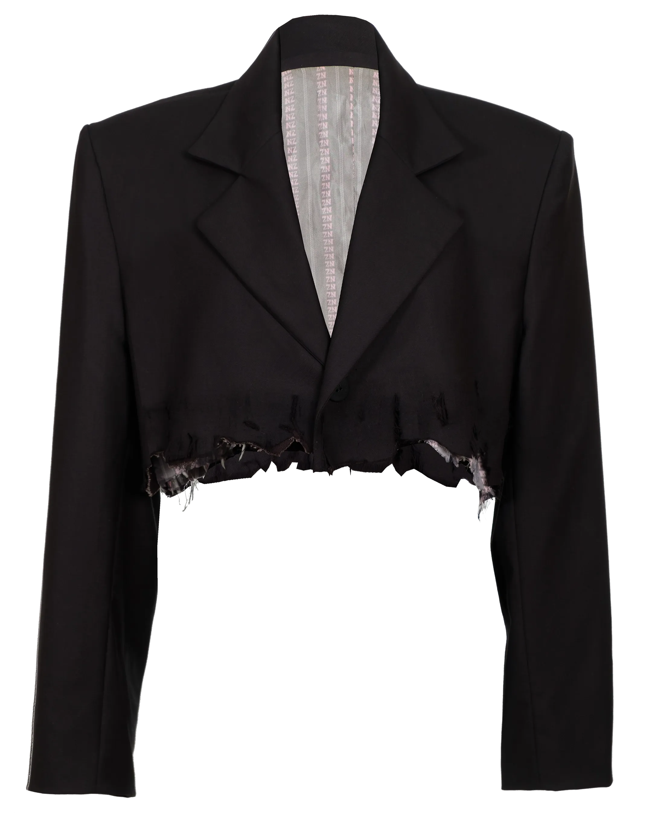 Destroyed Cropped Blazer