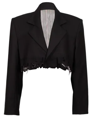 Destroyed Cropped Blazer