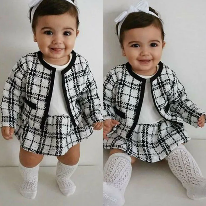 Diana Plaid Blazer Skirt Set