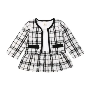 Diana Plaid Blazer Skirt Set