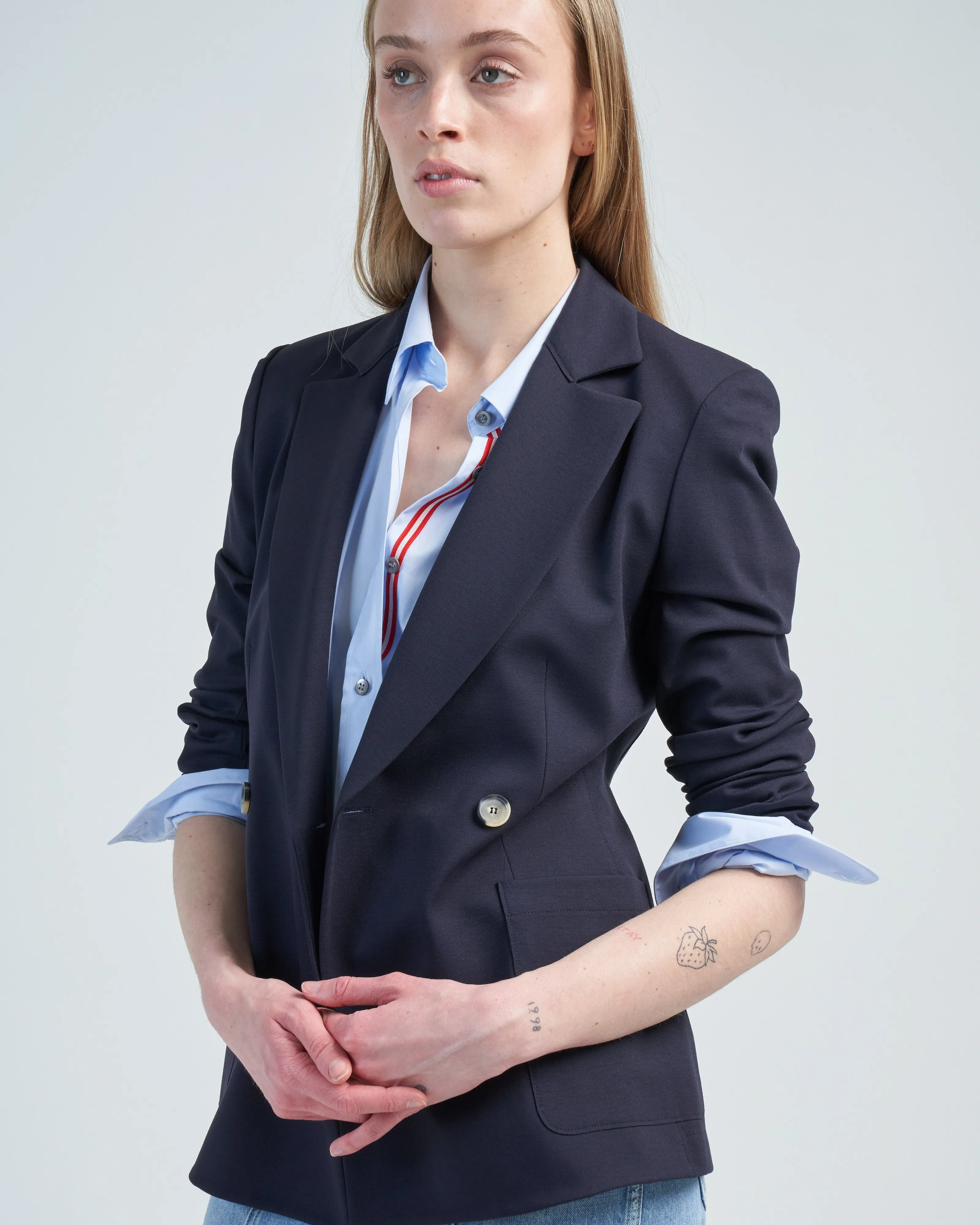 double breasted blazer
