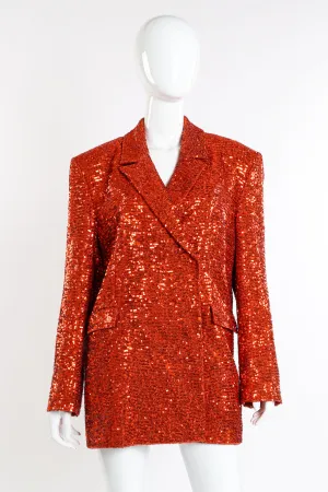 Double Breasted Sequin Blazer
