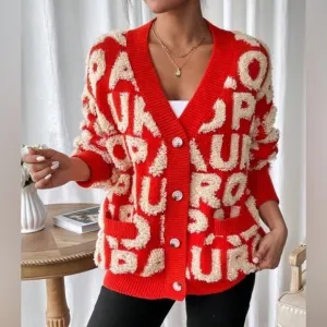 Drape shoulder cardigan sweater womens different sizes available