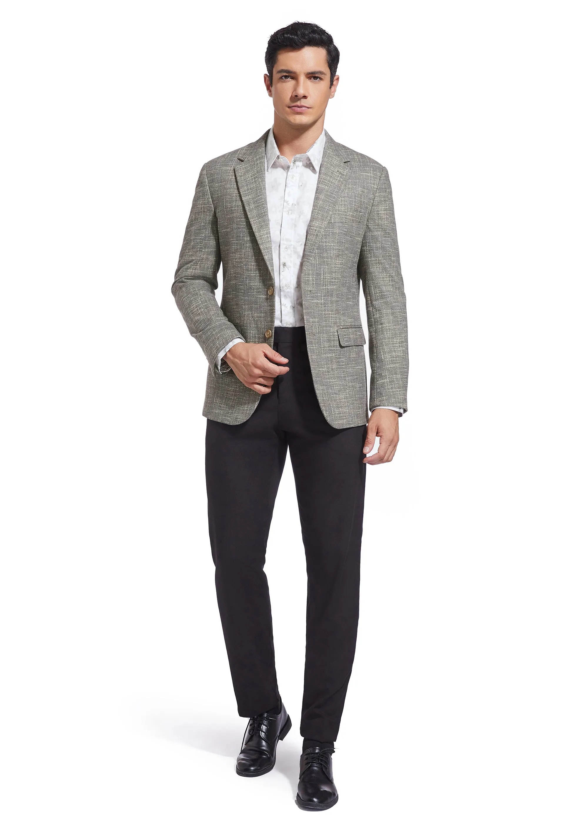 DUCHAMP CROSSHATCH PLAID KNIT SPORTCOAT