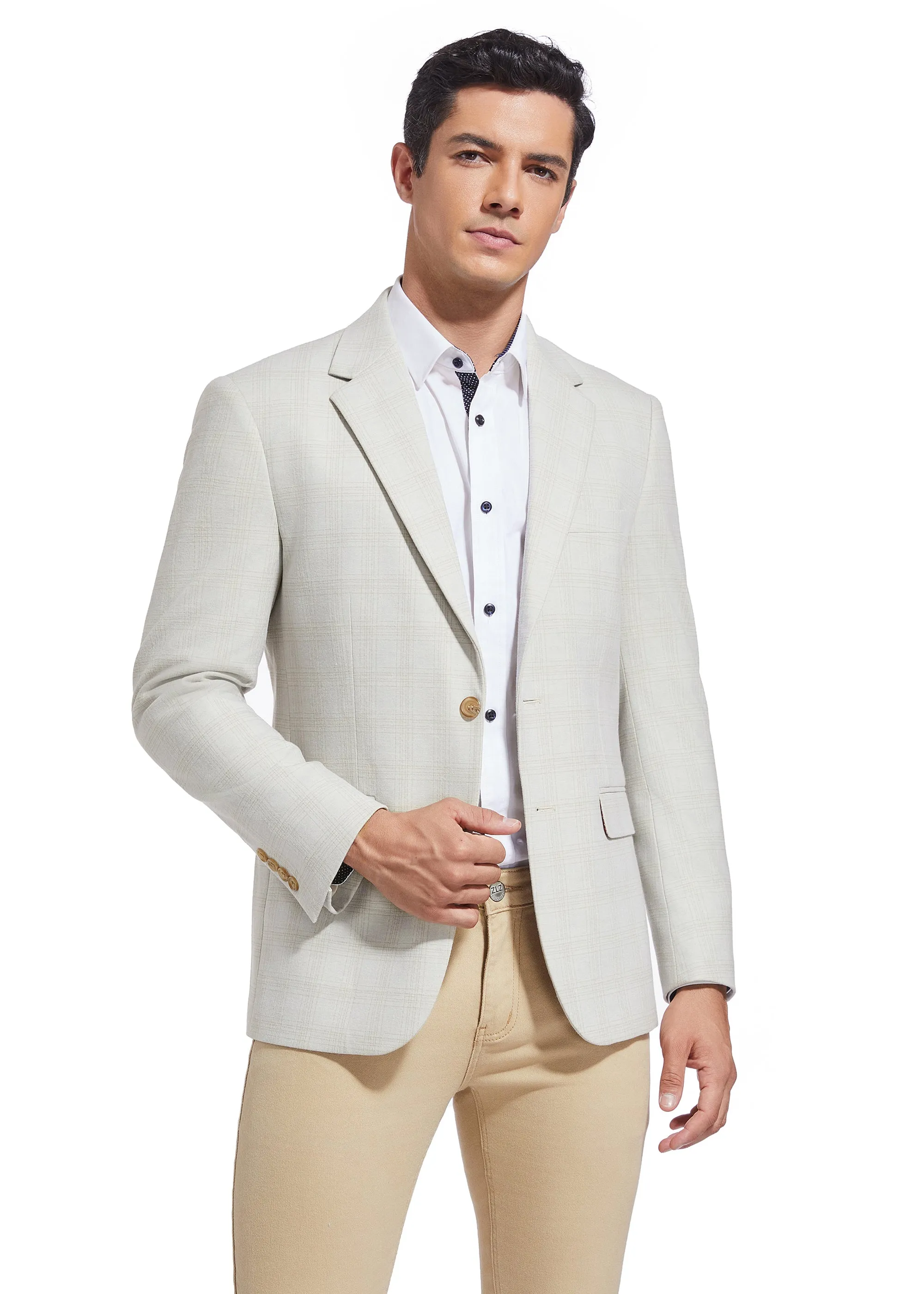 DUCHAMP TONAL PLAID KNIT SPORTCOAT