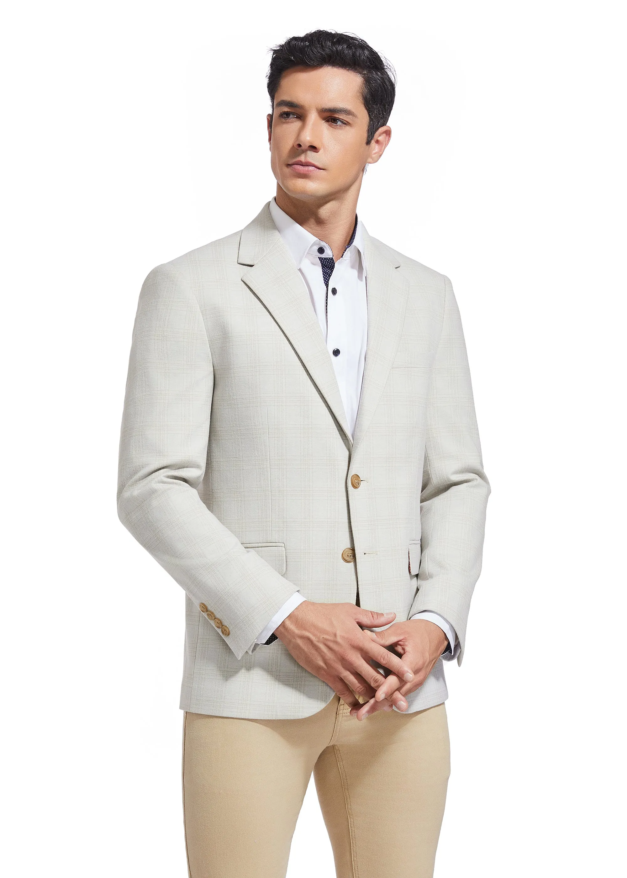 DUCHAMP TONAL PLAID KNIT SPORTCOAT