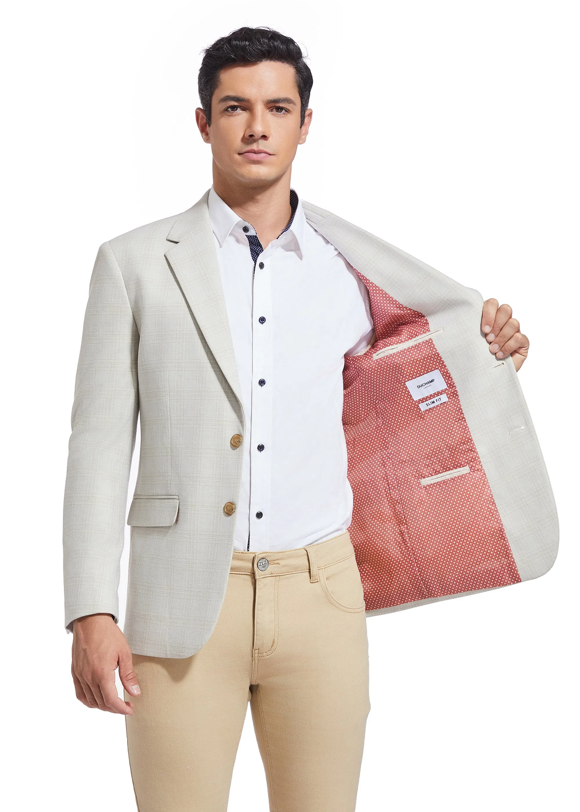 DUCHAMP TONAL PLAID KNIT SPORTCOAT