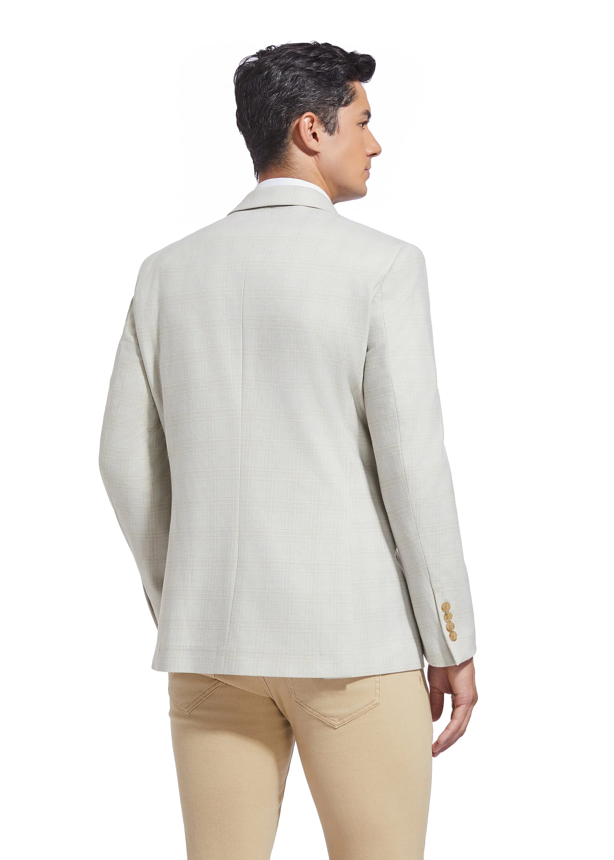 DUCHAMP TONAL PLAID KNIT SPORTCOAT