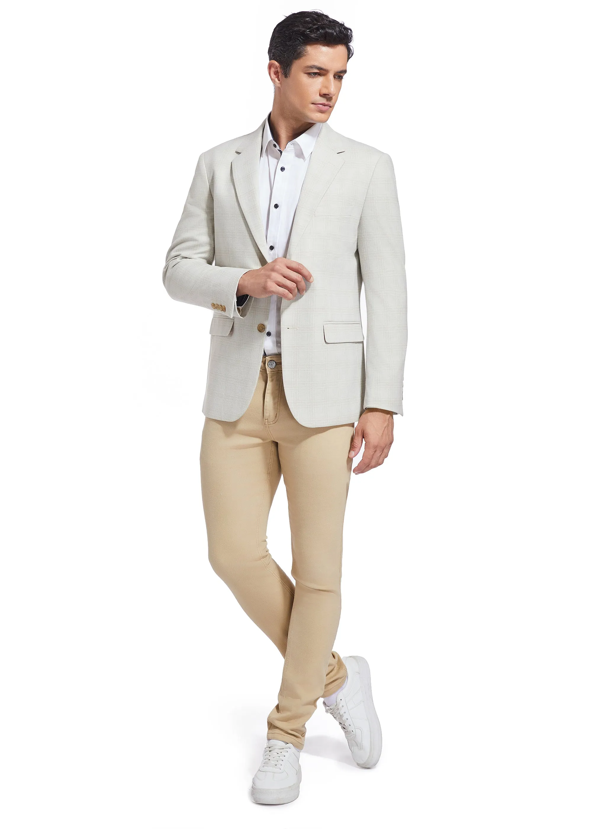 DUCHAMP TONAL PLAID KNIT SPORTCOAT