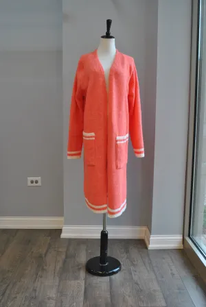 ELECTRIC ORANGE OPEN STYLE SWEATER