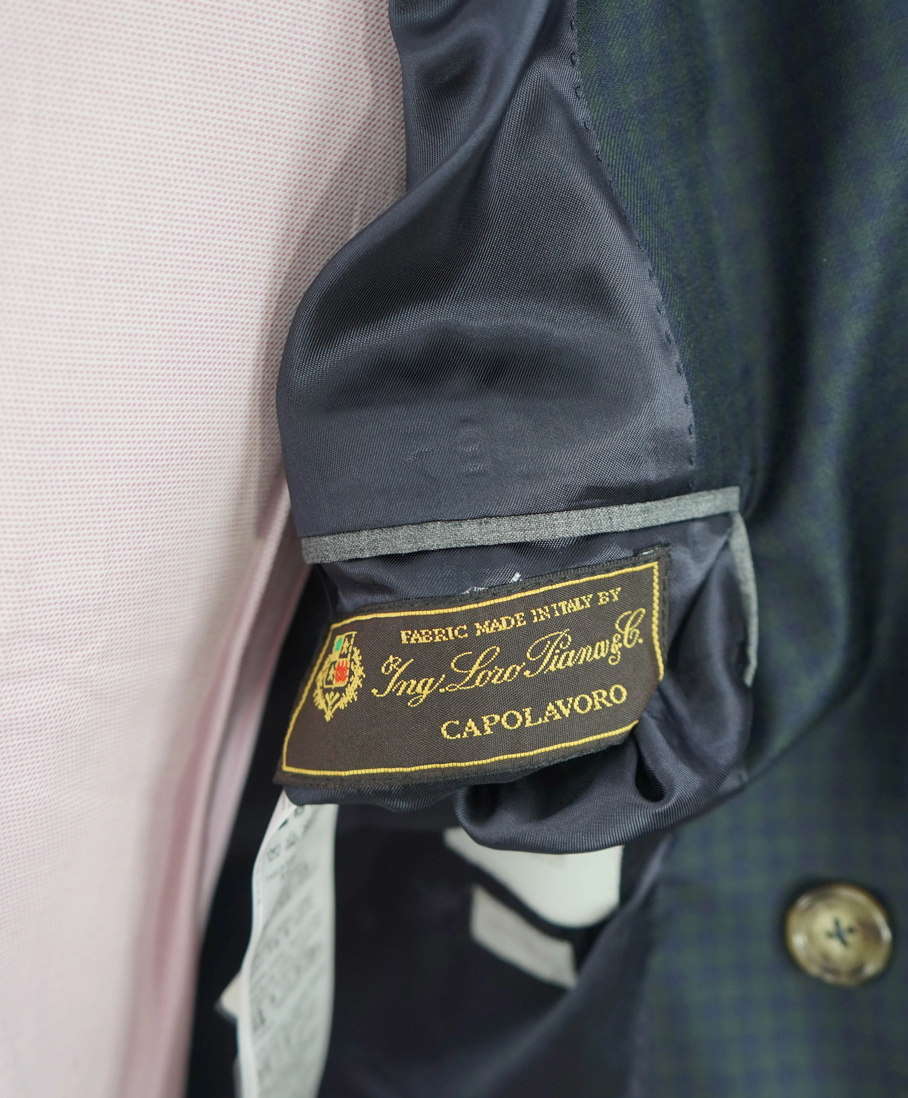 ELEVENTY - By LORO PIANA *DOUBLE BREASTED* Blue & Green Blazer - 40 (50 EU)