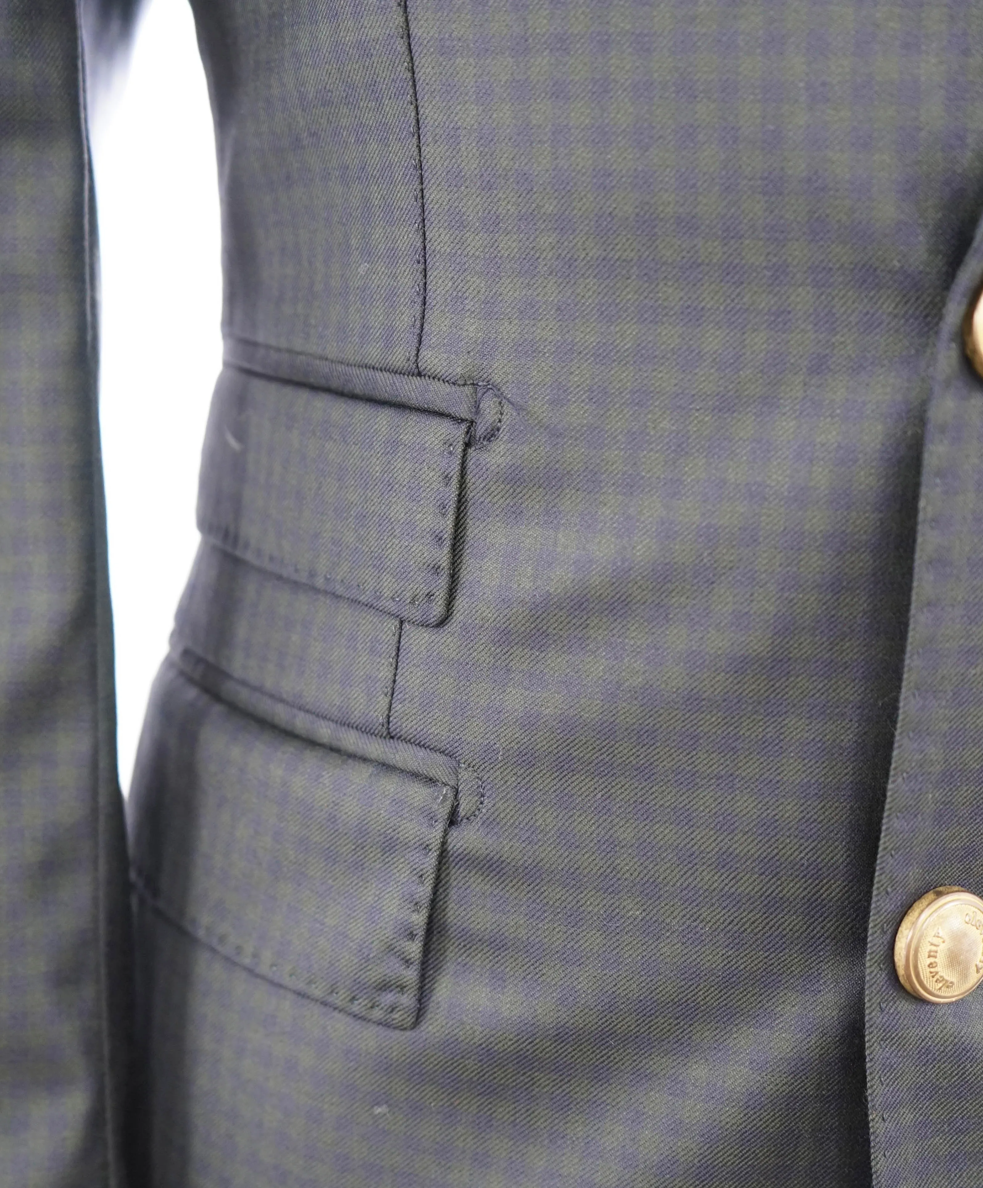 ELEVENTY - By LORO PIANA *DOUBLE BREASTED* Blue & Green Blazer - 40 (50 EU)