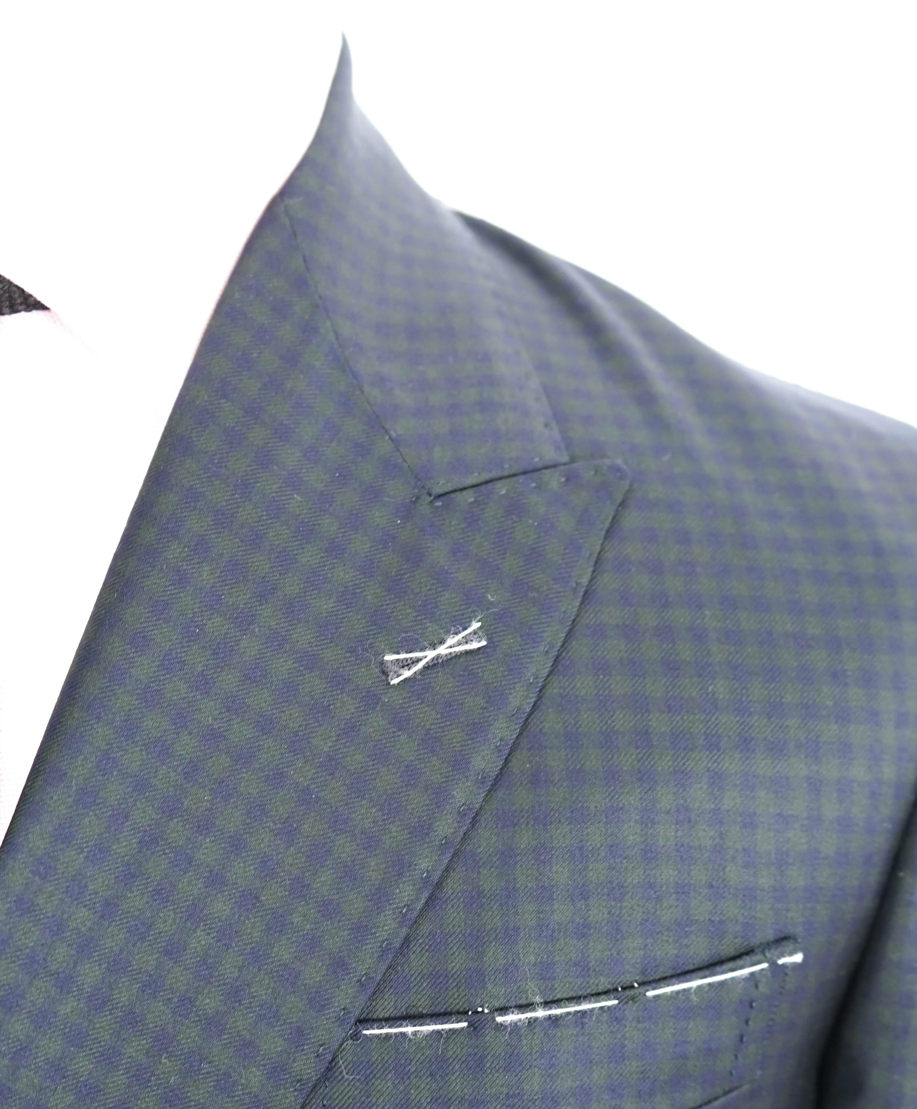 ELEVENTY - By LORO PIANA *DOUBLE BREASTED* Blue & Green Blazer - 40 (50 EU)