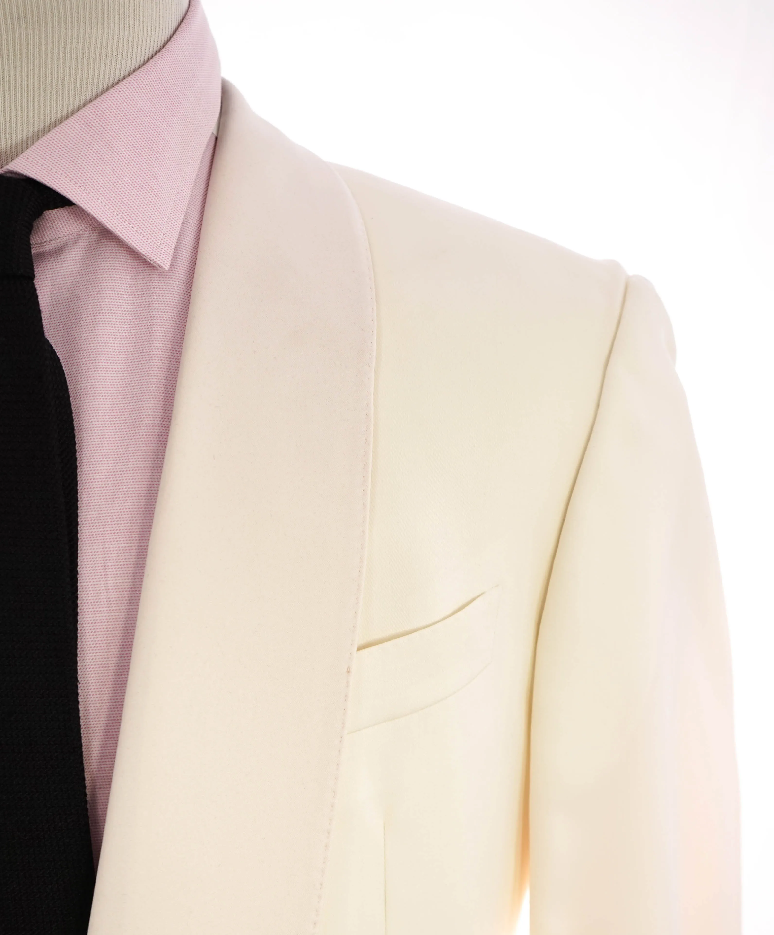 ERMENEGILDO ZEGNA - IVORY "Mila Venezia" Shawl Collar Dinner Jacket Blazer - 46R