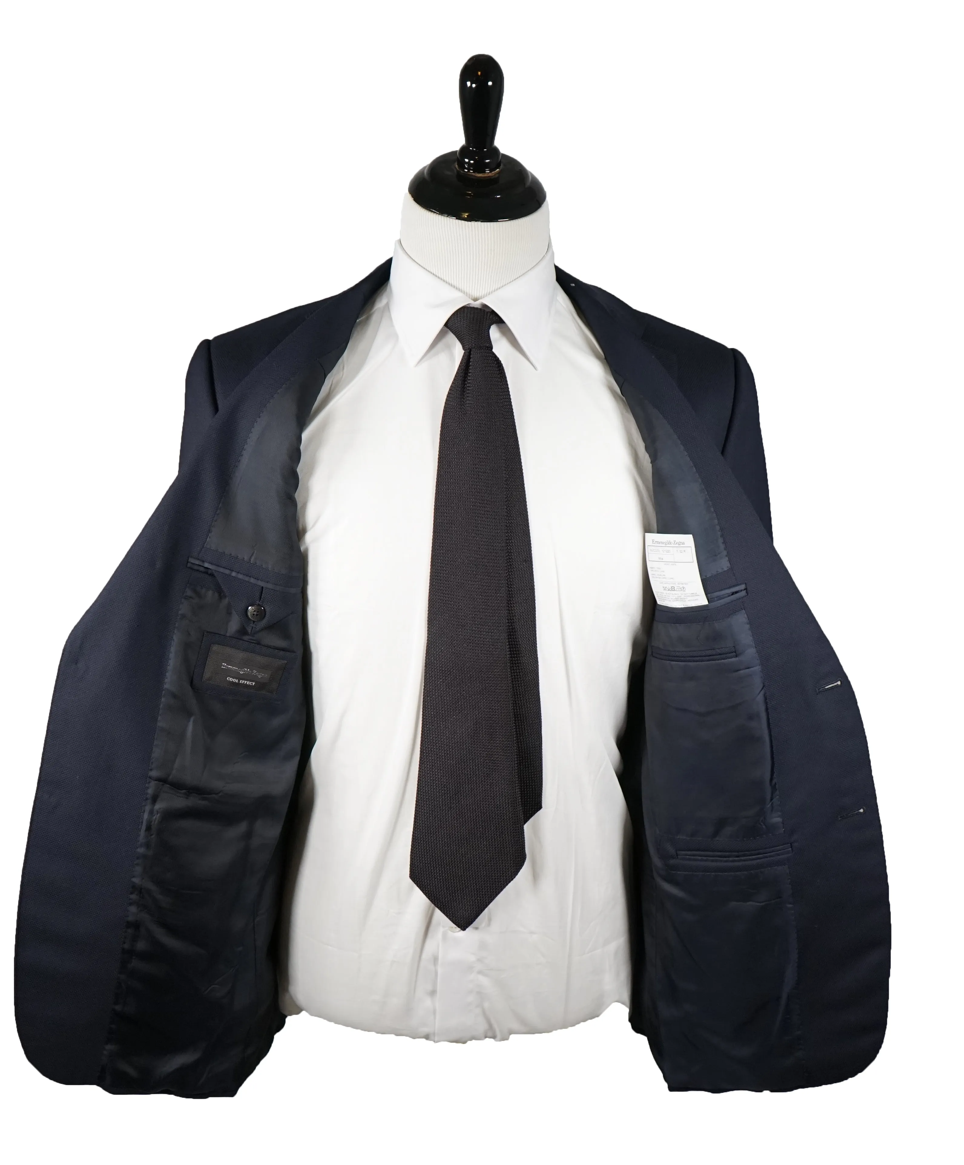 ERMENEGILDO ZEGNA - Navy Royal Weave “Cool Effect” Blazer - 42R