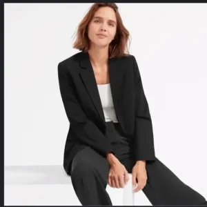 Everlane Wool Single Breasted Blazer sz 12 black