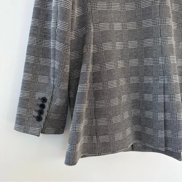 Express Oversized Glen Plaid Double Breasted Blazer