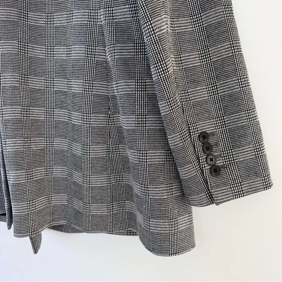 Express Oversized Glen Plaid Double Breasted Blazer