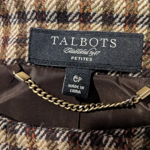 Fall ready, perfect wool jacket, Talbots size 6p